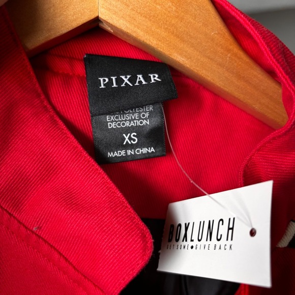 Men's Biker Disney Pixar Cars Lightning Mcqueen Racing Red Jacket Size XS New - Picture 13 of 16